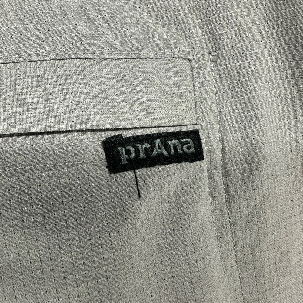 prAna Shorts Hiking Outdoor Chino Breathable Waffle Gray Mens‎ Size 38